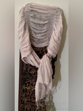 REPEAT pink pashmina scarf